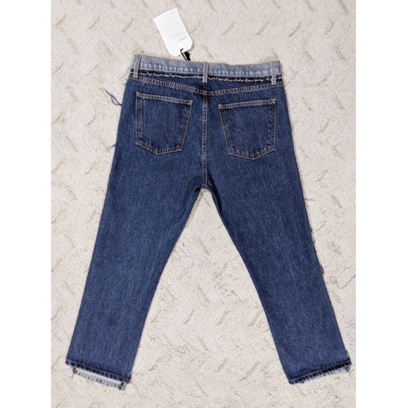 Current/Elliott The High Waist Two-tone Somera Crop Jean Sz 31 - Picture 15 of 16